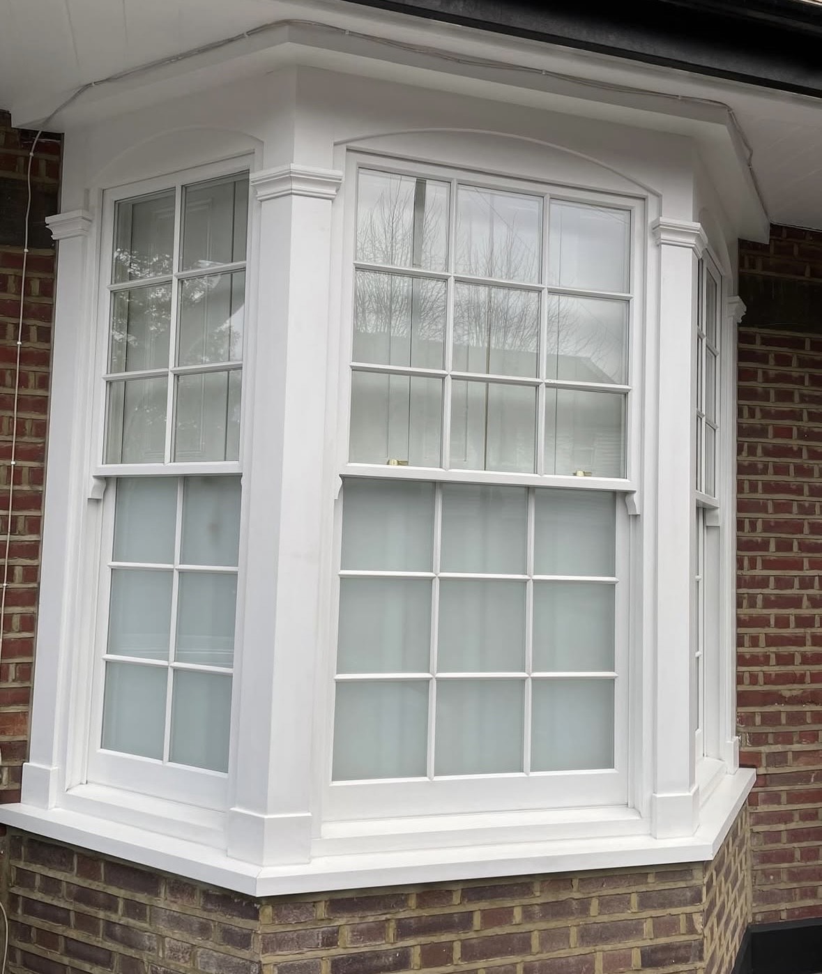 Bespoke timber sash bay window