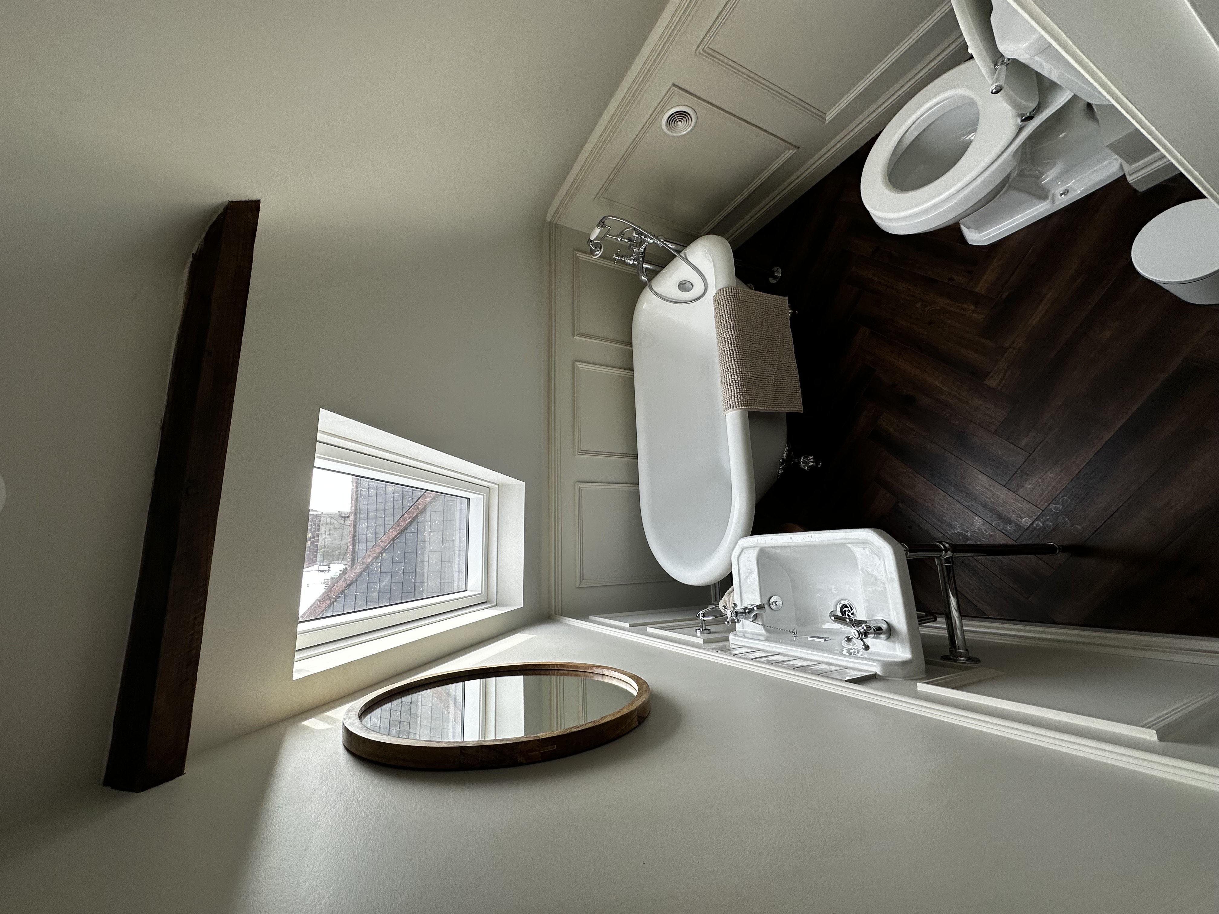 Attic Bathroom with Clawfoot Bath